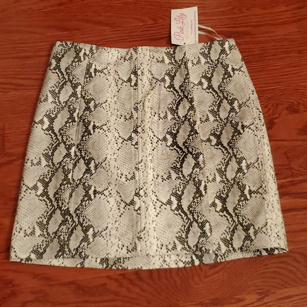 Grey Snakeskin skirt